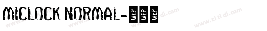 MiClock Normal字体转换